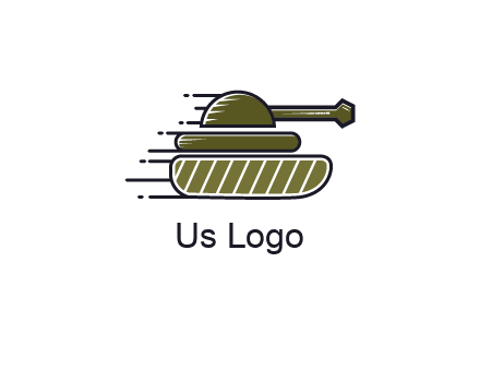 military tank with speedy lines