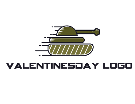 military tank with speedy lines