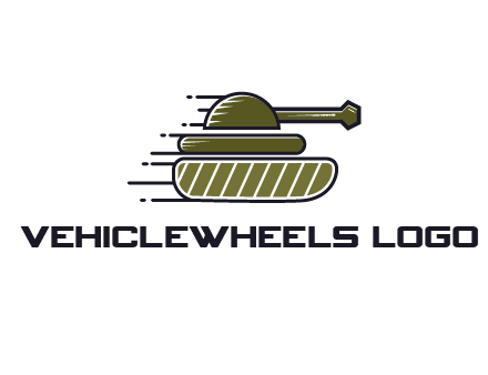 military tank with speedy lines