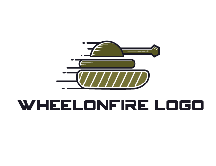 military tank with speedy lines