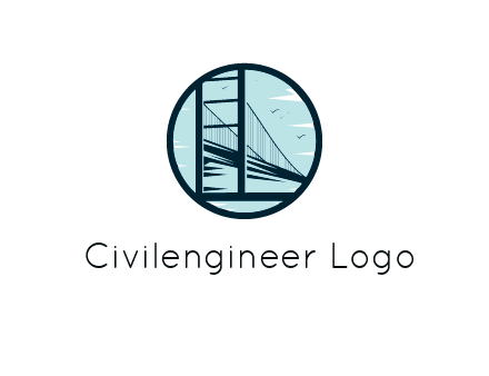 cable bridge with birds in circle