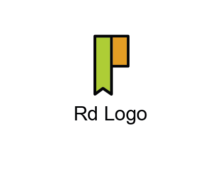 letter P forming tag