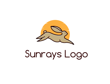 sun behind jumping rabbit