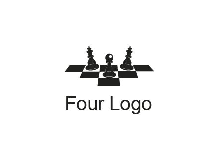 chess board with chess pieces