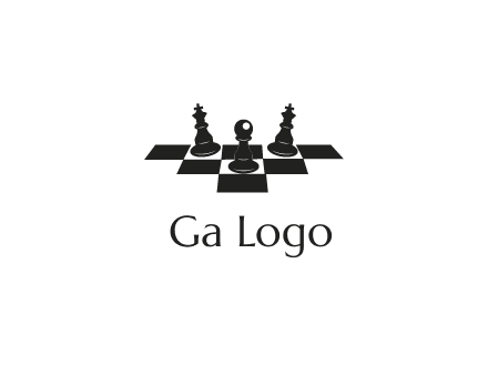 chess board with chess pieces