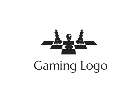 chess board with chess pieces