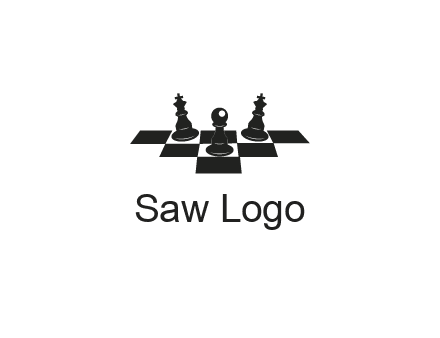 chess board with chess pieces