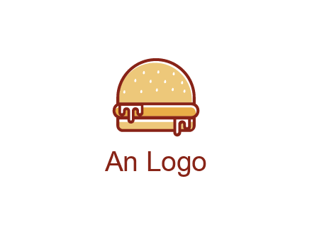 burger with sauce dripping