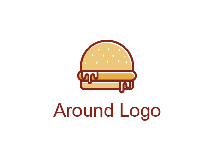burger with sauce dripping