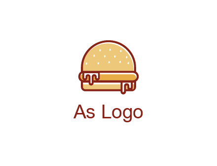 burger with sauce dripping