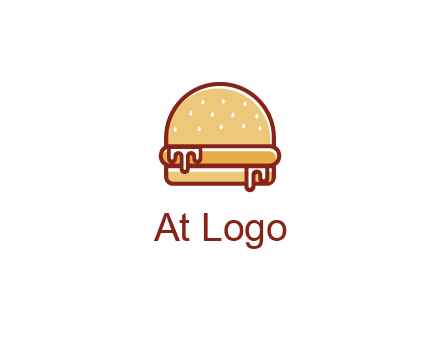 burger with sauce dripping