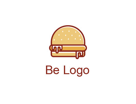 burger with sauce dripping