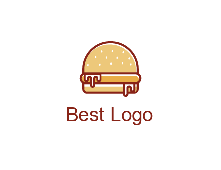 burger with sauce dripping