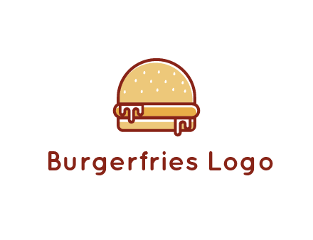 burger with sauce dripping