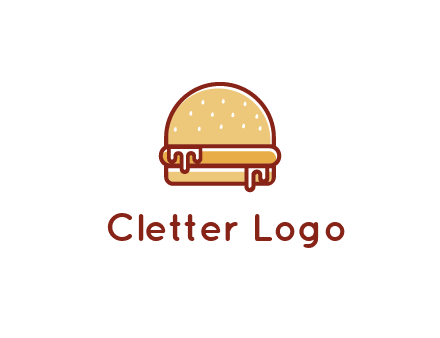 burger with sauce dripping