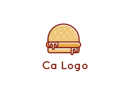 burger with sauce dripping