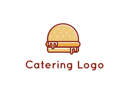 burger with sauce dripping