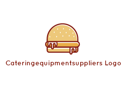 burger with sauce dripping