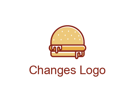 burger with sauce dripping