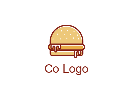 burger with sauce dripping