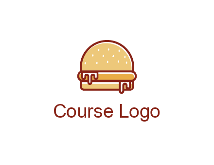 burger with sauce dripping