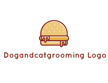 burger with sauce dripping