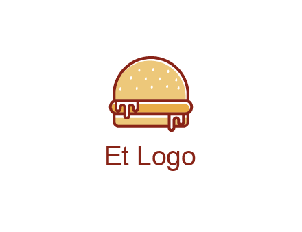 burger with sauce dripping