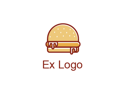 burger with sauce dripping