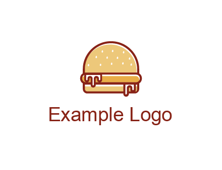 burger with sauce dripping