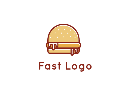burger with sauce dripping
