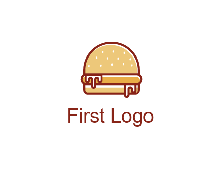 burger with sauce dripping