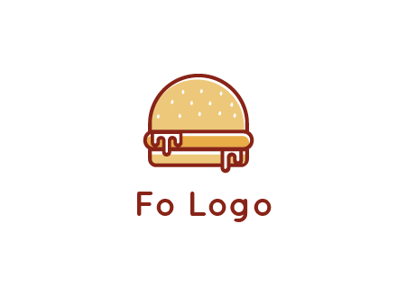 burger with sauce dripping