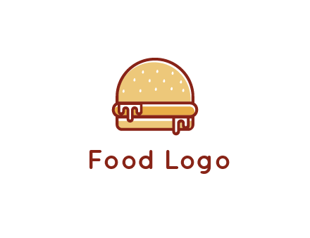 burger with sauce dripping