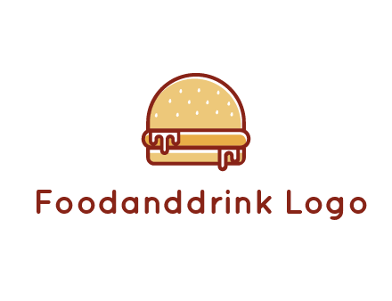 burger with sauce dripping