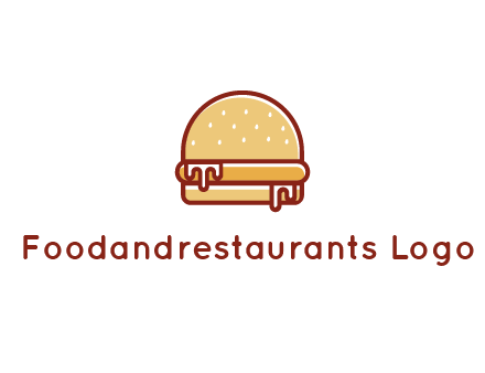 burger with sauce dripping