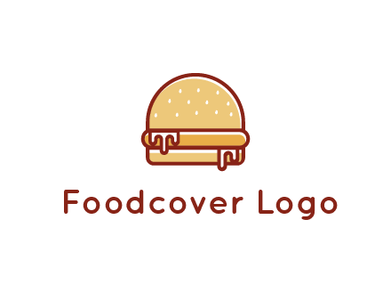 burger with sauce dripping