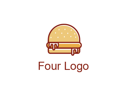 burger with sauce dripping