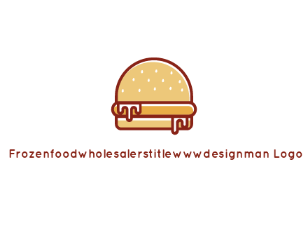 burger with sauce dripping