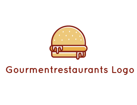 burger with sauce dripping