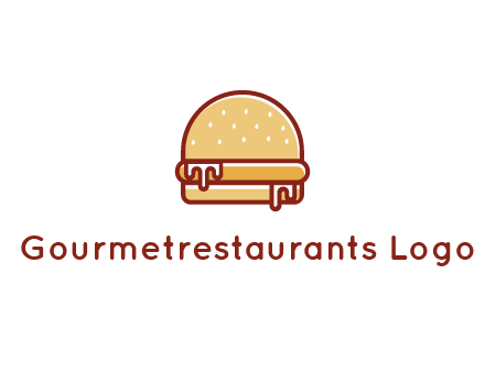 burger with sauce dripping