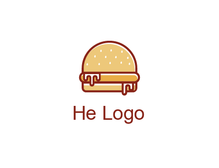 burger with sauce dripping