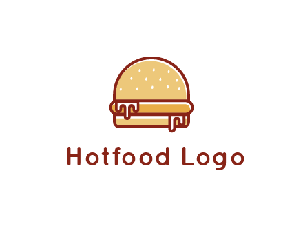 burger with sauce dripping