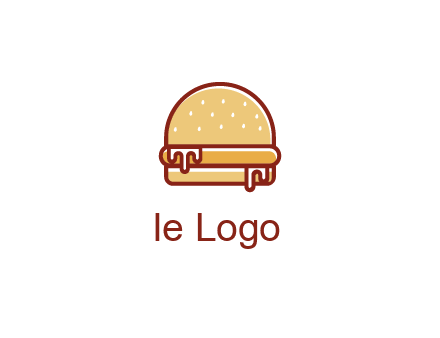 burger with sauce dripping