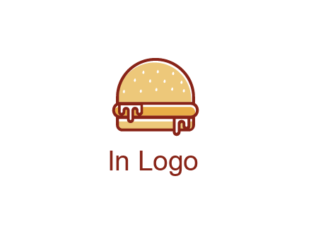 burger with sauce dripping