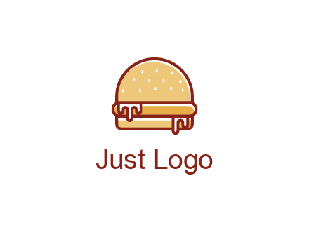 burger with sauce dripping