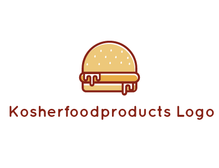 burger with sauce dripping