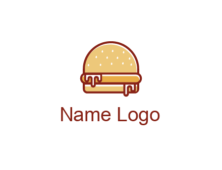 burger with sauce dripping