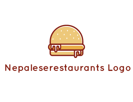 burger with sauce dripping