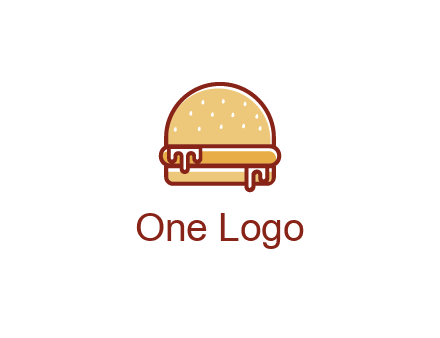 burger with sauce dripping