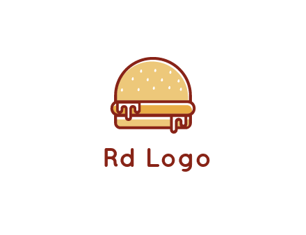 burger with sauce dripping